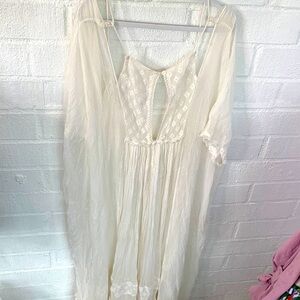 Free People Endless Summer Celestial Skies White Cotton Midi Dress